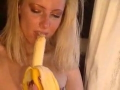 Playing with a banana