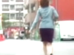 Skirt sharking video featuring a sweet Japanese babe