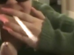 wife smoking her 200s and sucking cock