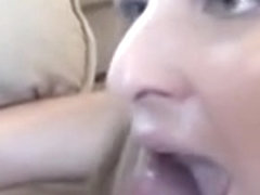 Girl with big tits receives facial