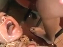 Helpless Slut Sadie West Bathes In Food And Jizz