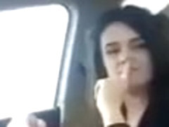 girl persuaded to suck dick in car
