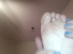 girl scratching her sexy feet