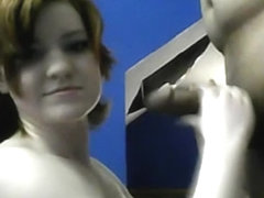 Pretty Painted Redhair Puertorrican Girlfriend Make A Hot Webcam Blowjob,Enjoy