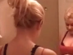 Hot blonde gets fucked in toilet