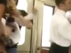 Schoolgirls In Trouble With Train Pervs!