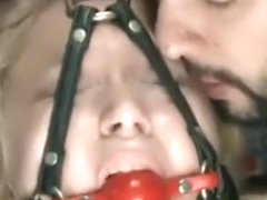 Teen slave gets hard anal and deep throat with cumshot