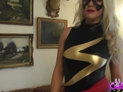 COSPLAY BABES Smoking hot Ms Marvel Striptease