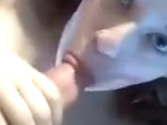 Cute Brunette Girlfriend Blows Hard Cock