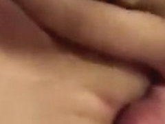 Slutty girlfriend punished her nipples in pegs then fingers herself
