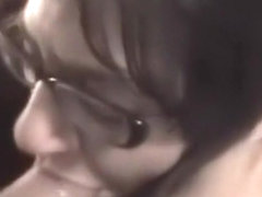 Pretty high professional work brunette milf wife suck cock on camera and share