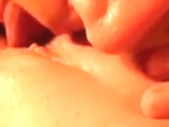 He loves eating her tasty pussy - closeup
