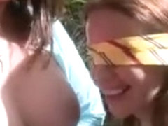 College Girls Getting Hazed Outdoors At Sorority Party