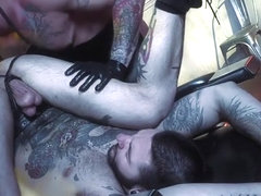 Tattoo gay fetish and cumshot