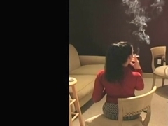 Best smoking video with brunette, couple scenes