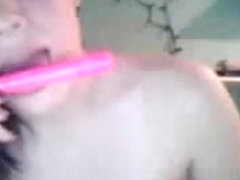 Drilling my cunt hard with a sex toy