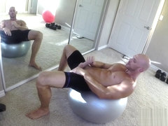 Porn Stud Johnny Sins Jerks Off While Working Out