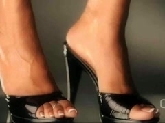 Darla TV - Dangling High Heel Mules Shoeplay Close Up