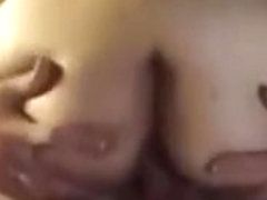 Unattractive butt pawg cumming on her huge cock that is bf