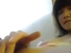 Asian Pussy Gets Creamy While Masturbating