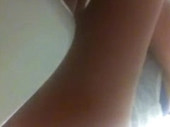 Nice teen in restaurant toilet (part 1 down)