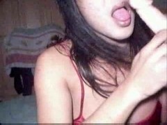 Amateur TS with a sex toy