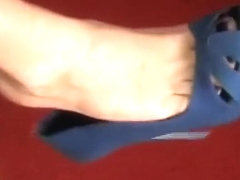 Blue open toes