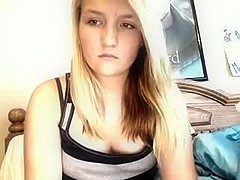 Overweight Girl Playing On Web Camera