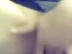 A hot video scene of my friend's girlfriend shoving her cum-gap with a long plastic marital-device