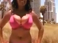 Awesome Black Ebony Slut With Big Tits In Lingerie Outdoor