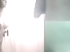 Spying on a undressed roommate in the shower
