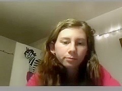 Slut playing on webcam