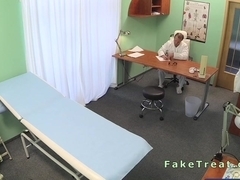 Beautiful patient sucks doctors cock in fake hospital