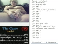 Fat blonde american girl plays a sex game on omegle