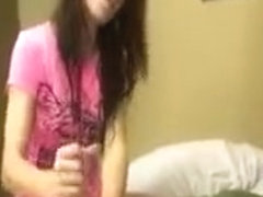 Dirty teen wants his cock in her hands right now