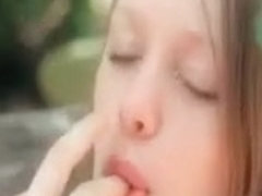Teen Fragile Cutie Finger Teasing Pussy Outdoor