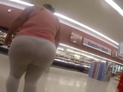 Twerking See Through Leggings at Grocery Store