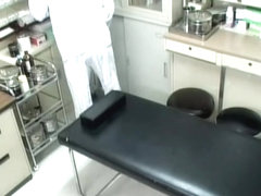 Demented guy fucks a hot Jap nurse in voyeur medical video