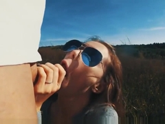 Outdoor fuck and cumshot on mouth with fitness teen Mia Bandini