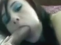 Hot amateur legal age teenager girlfriend sucks wang on livecam