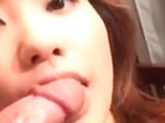Japanese teen Kyouka Usami sucks cock Uncensored
