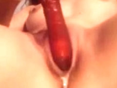 Hot wife masturbates with dildo