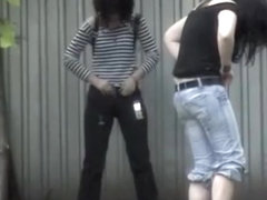Two teen caught by hidden camera peeing