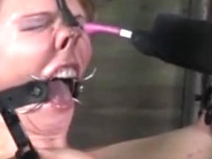 Mouth Gagged Bitch Is Being Caned By Powerful Dominant