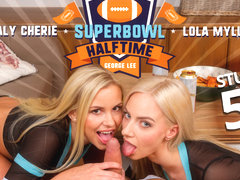 George Lee  Lola Myluv  Nathaly Cherie in Super Bowl halftime - VirtualRealPorn