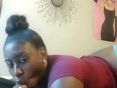 Huge ebony boobs on webcam