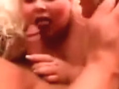 Nasty Blonde Sluts Sucks Stiff Cock