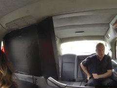 Doggystyled female cabbie sprayed with spunk