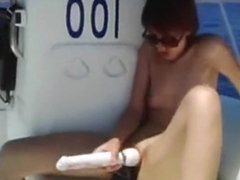 Hot Italian Chick Toys Her Clit On A Boat