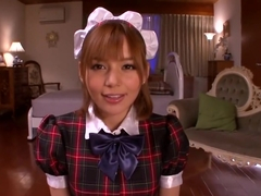 cute chick Rio(Yuzuki Tina) Japanese maid costume amazing squirting fuck